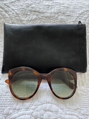 Gucci Tortoiseshell Oversized Round Sunglasses - Brown